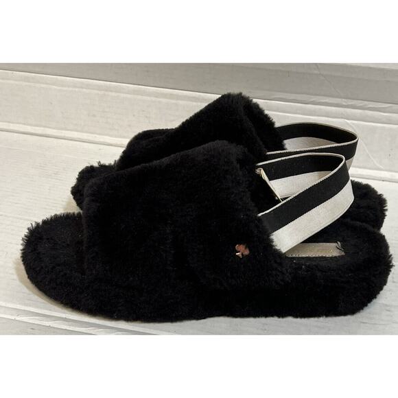 Kate Spade Mozzy Slipper soft Cozy Womens Size 7.5 Black Lightweight Open Toe - Picture 4 of 11